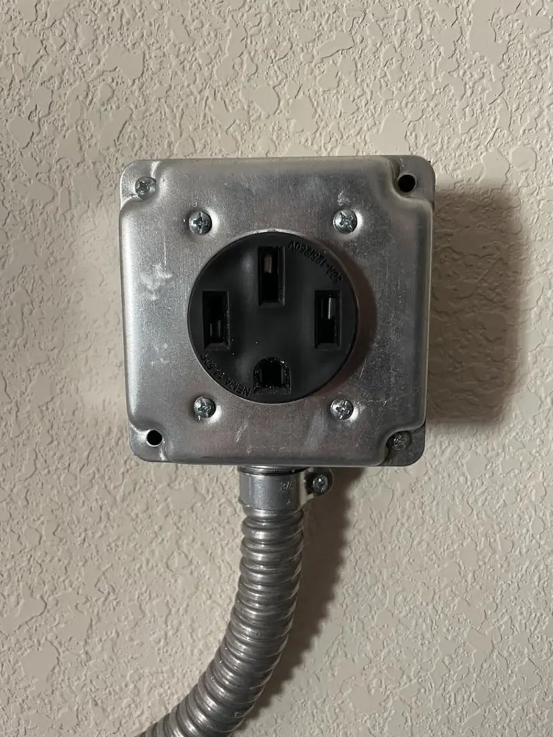 NEMA 14-50 outlet installed for Smart Home Electrical in Tucson